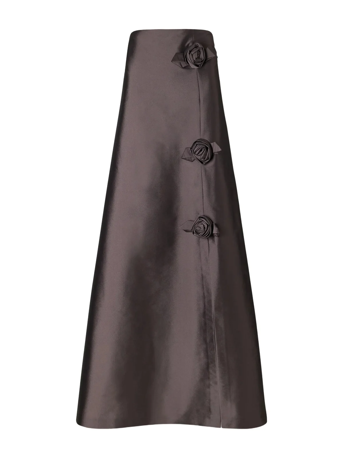 Rosier Strapless Floral-appliquéd Taffeta Midi Dress