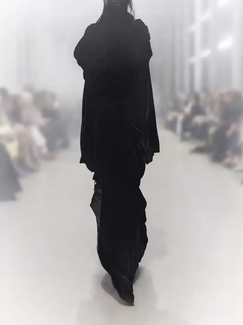 Rick Owens Strutter Draped Velvet Gown | Thumbnail 5 Rick Owens Strutter Draped Velvet Gown | Thumbnail 5