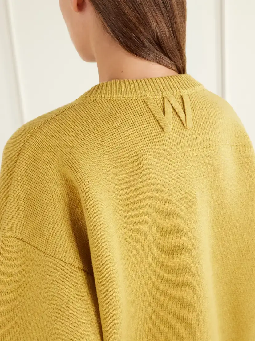 Willy Chavarria Chavarria Logo-embroidered Rib-trimmed Wool Sweater | Thumbnail 5