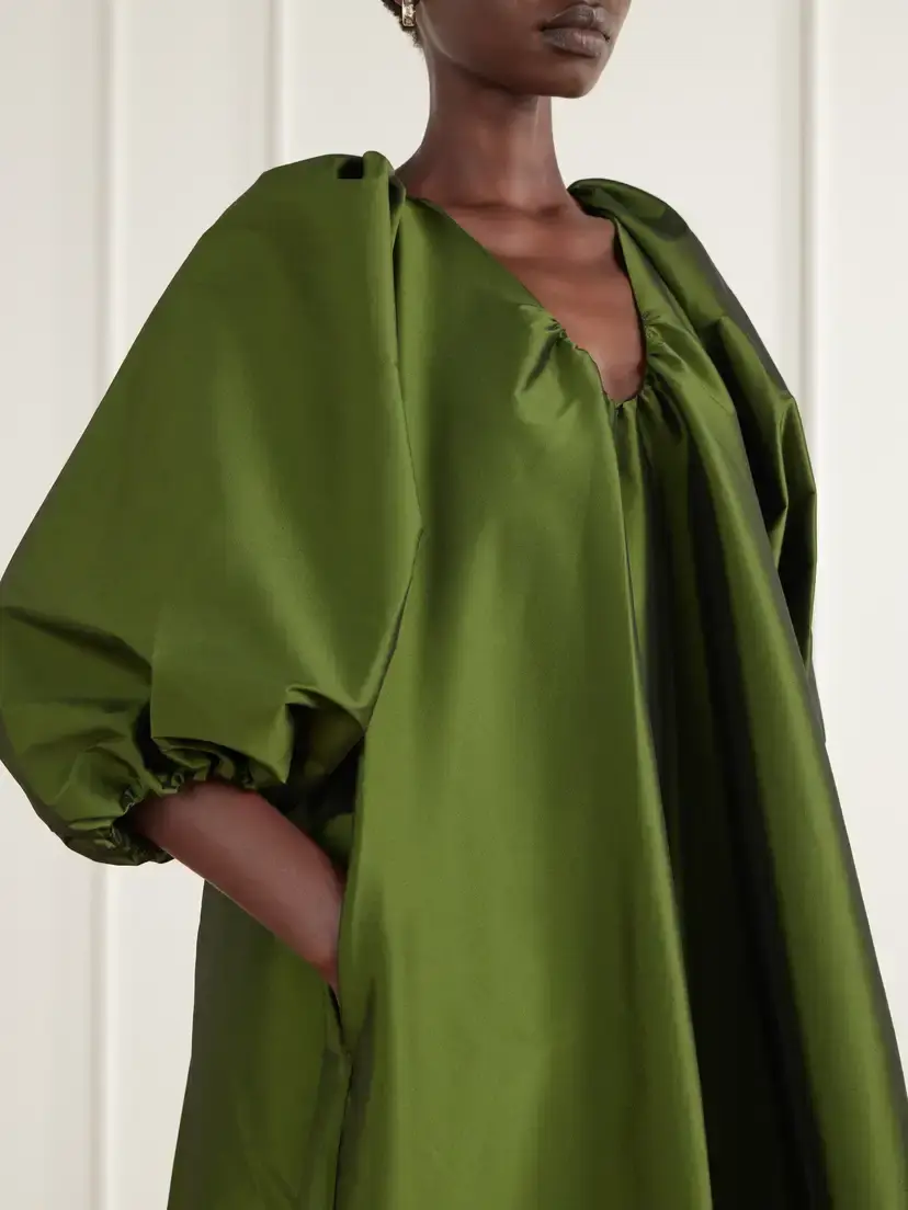 BERNADETTE George Gathered Taffeta Gown | Thumbnail 4 BERNADETTE George Gathered Taffeta Gown | Thumbnail 4