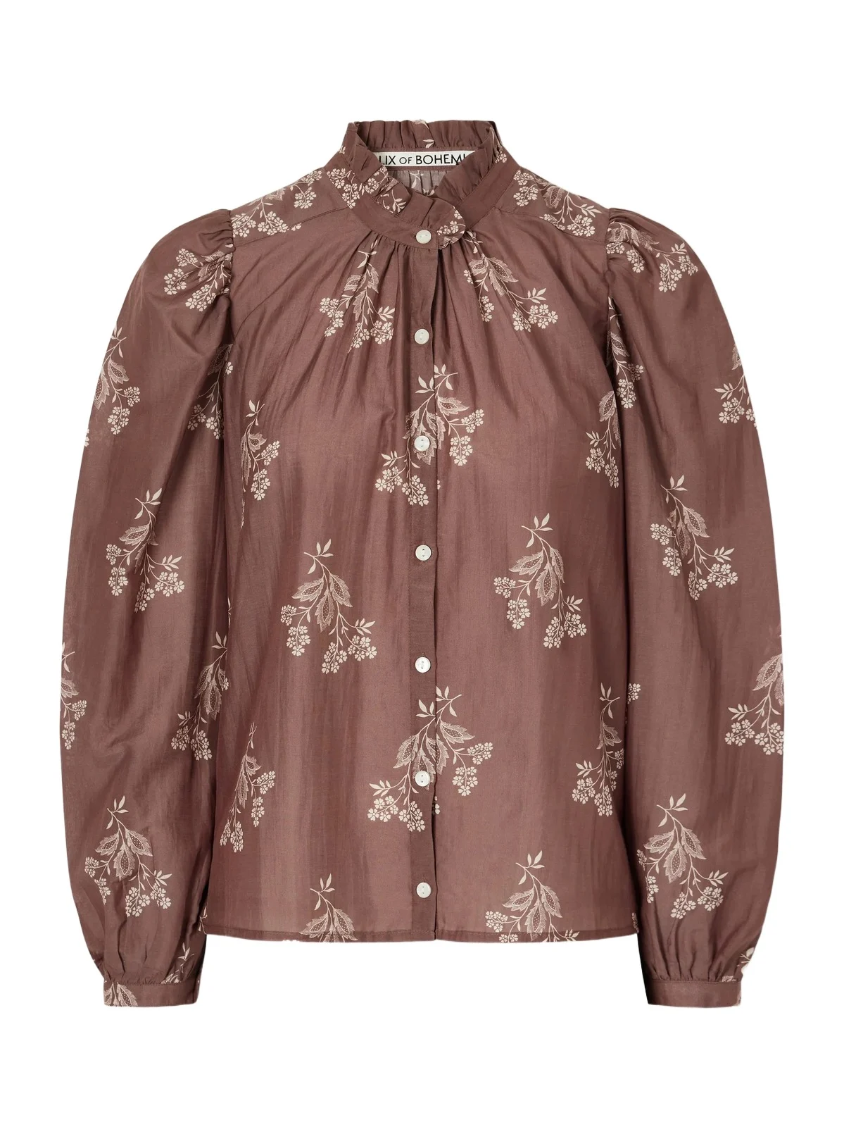 ALIX OF BOHEMIA Annabel Printed Cotton And Silk-blend Satin Blouse