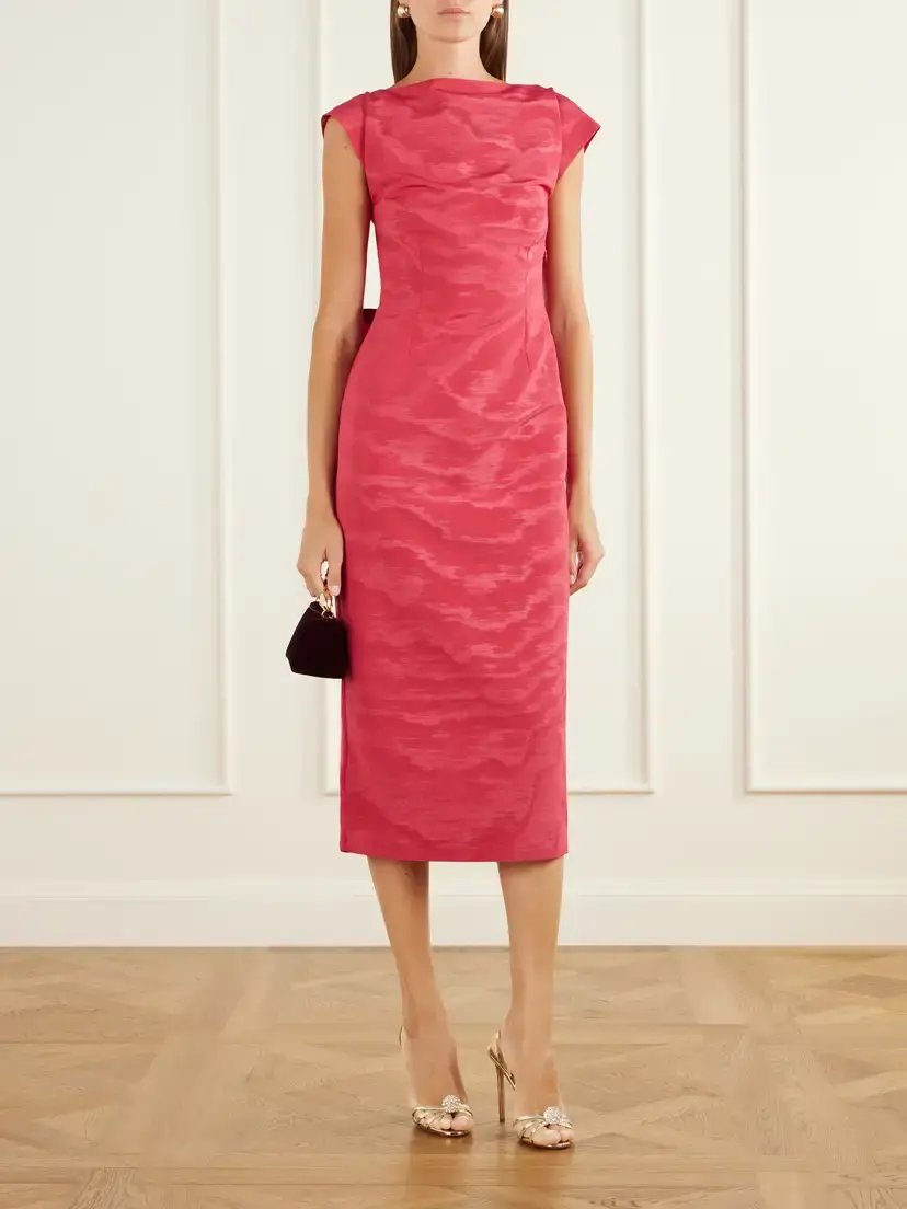 BERNADETTE Atticus Bow-detailed Crepe Midi Dress | Thumbnail 2 BERNADETTE Atticus Bow-detailed Crepe Midi Dress | Thumbnail 2