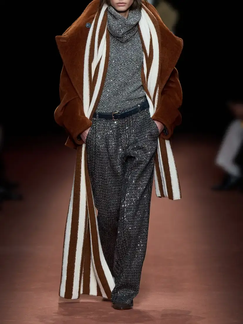 Missoni Pleated Sequined Metallic Crochet-knit Straight-leg Pants | Thumbnail 6