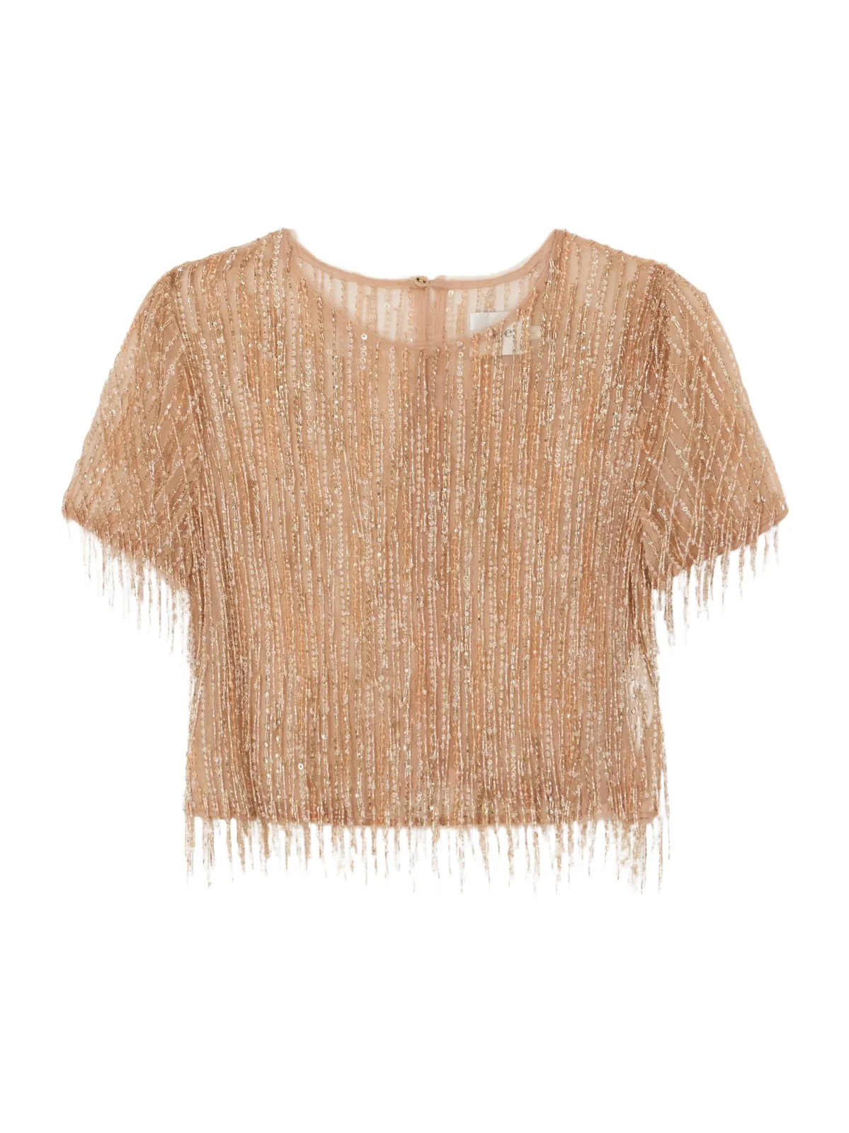 Glisten Embellished Mesh Top Glisten Embellished Mesh Top