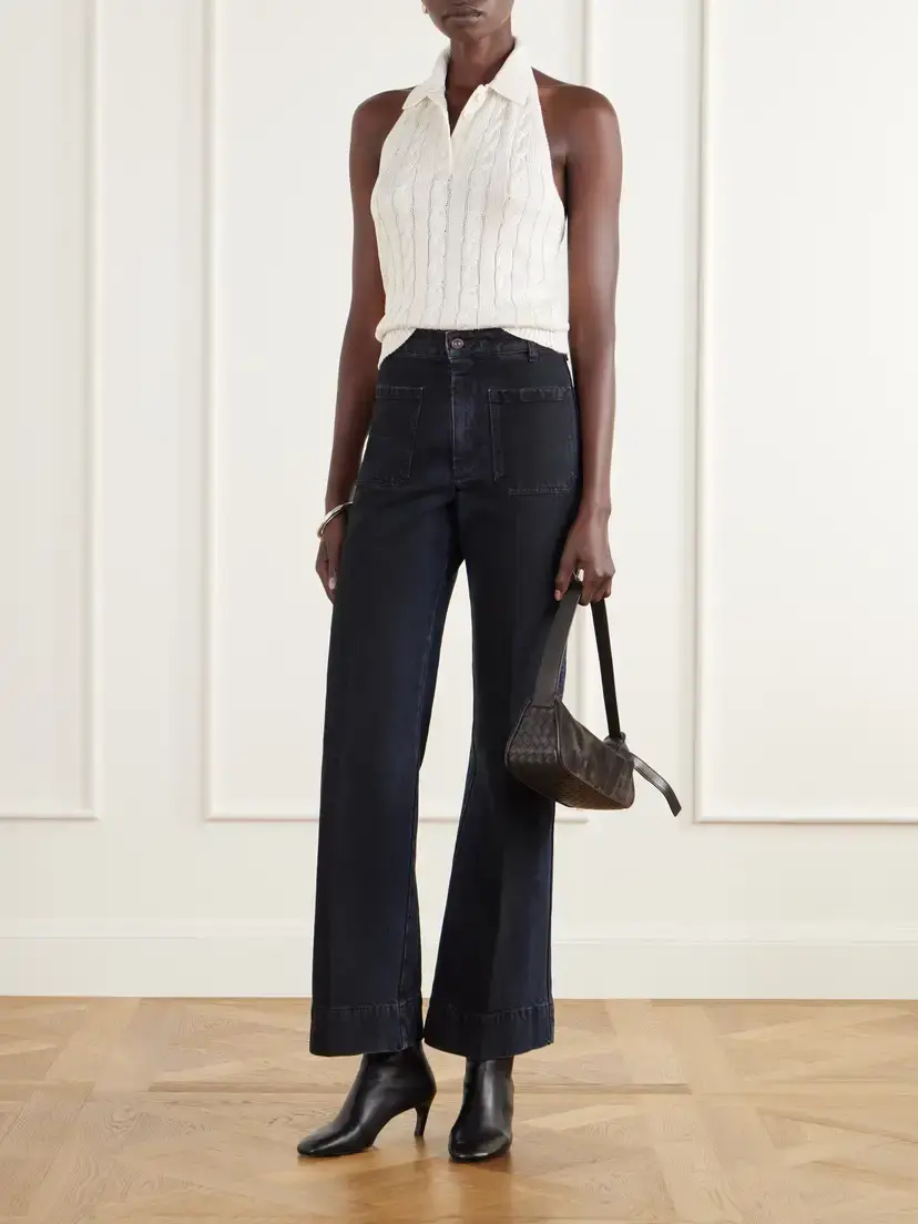 Ralph Lauren Collection Cable-knit Silk-blend Halterneck Polo Vest | Thumbnail 2
