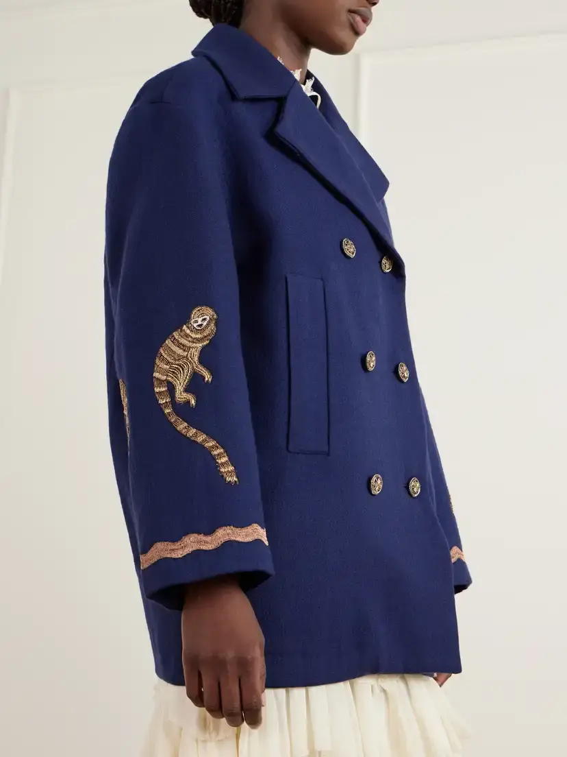 ALIX OF BOHEMIA Rivoli Embroidered Double-breasted Wool-twill Coat | Thumbnail 5 ALIX OF BOHEMIA Rivoli Embroidered Double-breasted Wool-twill Coat | Thumbnail 5