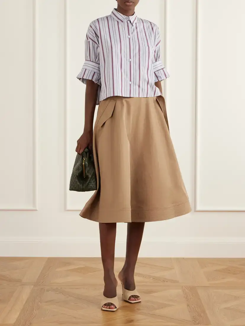 TWP Next Ex Cropped Striped Cotton-poplin Shirt | Thumbnail 2 TWP Next Ex Cropped Striped Cotton-poplin Shirt | Thumbnail 2