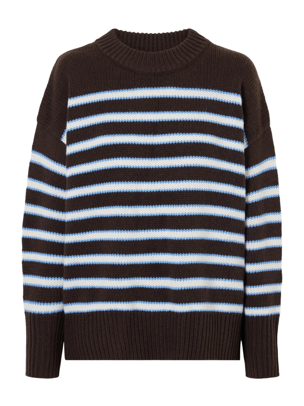 Marin Striped Wool And Cashmere-blend Sweater - Brown Marin Striped Wool And Cashmere-blend Sweater - Brown