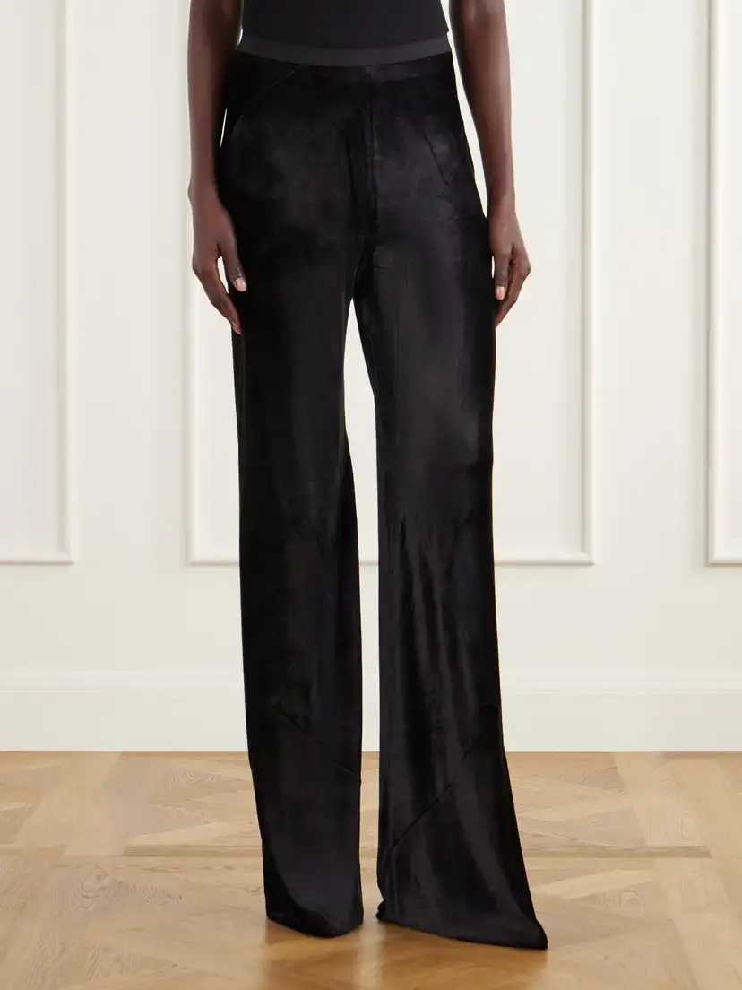 Rick Owens Velvet Wide-leg Pants | Thumbnail 3