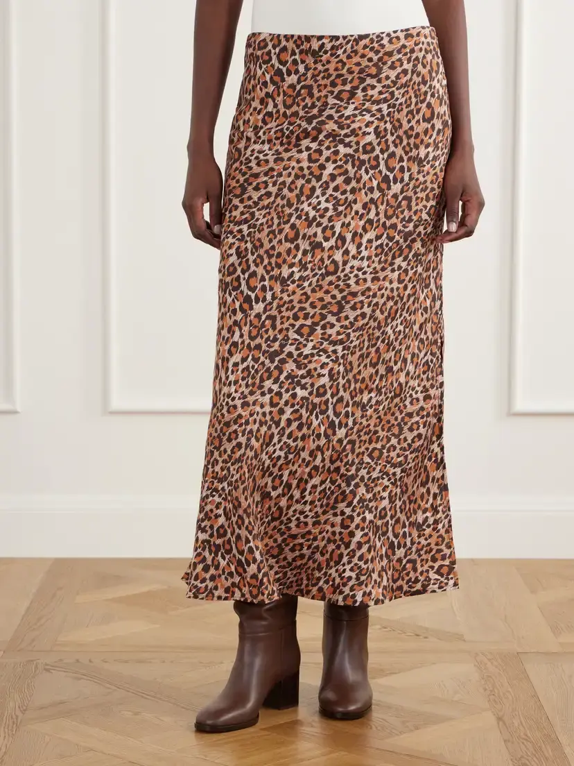 ALIX OF BOHEMIA Lyra Leopard-print Silk-crepe De Chine Maxi Skirt | Thumbnail 3 ALIX OF BOHEMIA Lyra Leopard-print Silk-crepe De Chine Maxi Skirt | Thumbnail 3