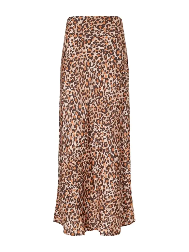 ALIX OF BOHEMIA Lyra Leopard-print Silk-crepe De Chine Maxi Skirt