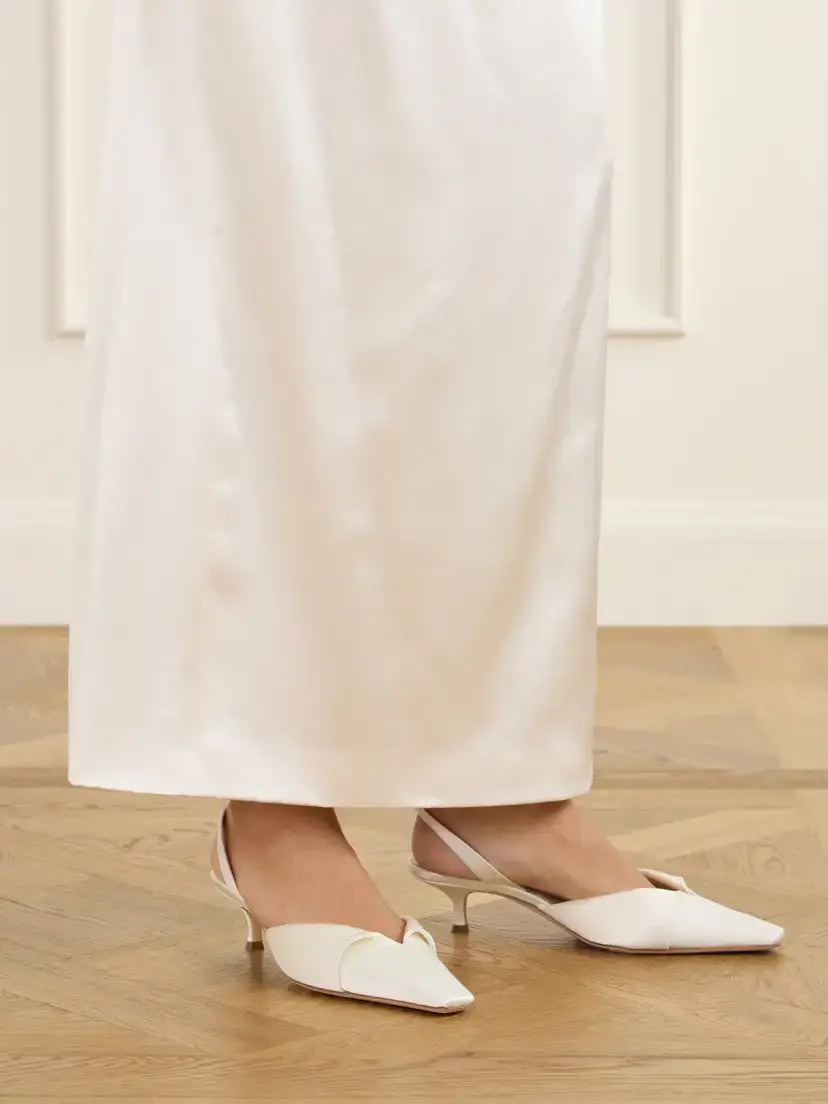Danielle Frankel Alexa 50 Satin Slingback Pumps | Thumbnail 2