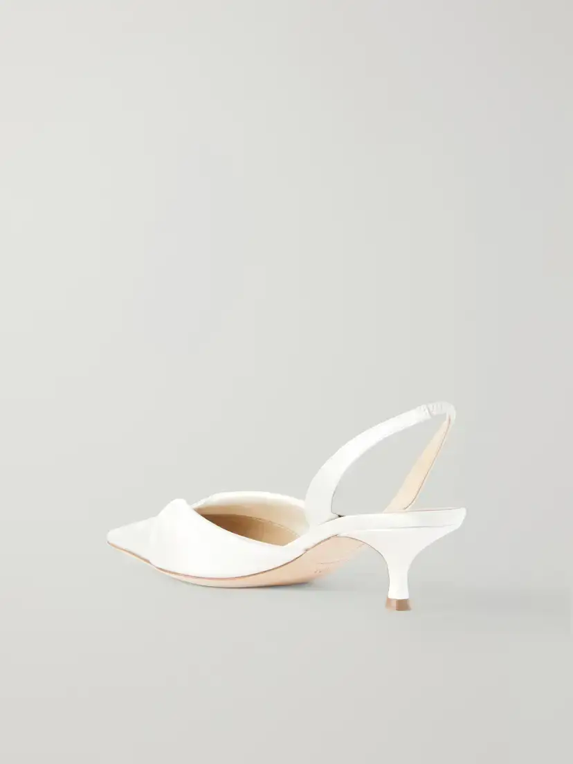 Danielle Frankel Alexa 50 Satin Slingback Pumps | Thumbnail 3