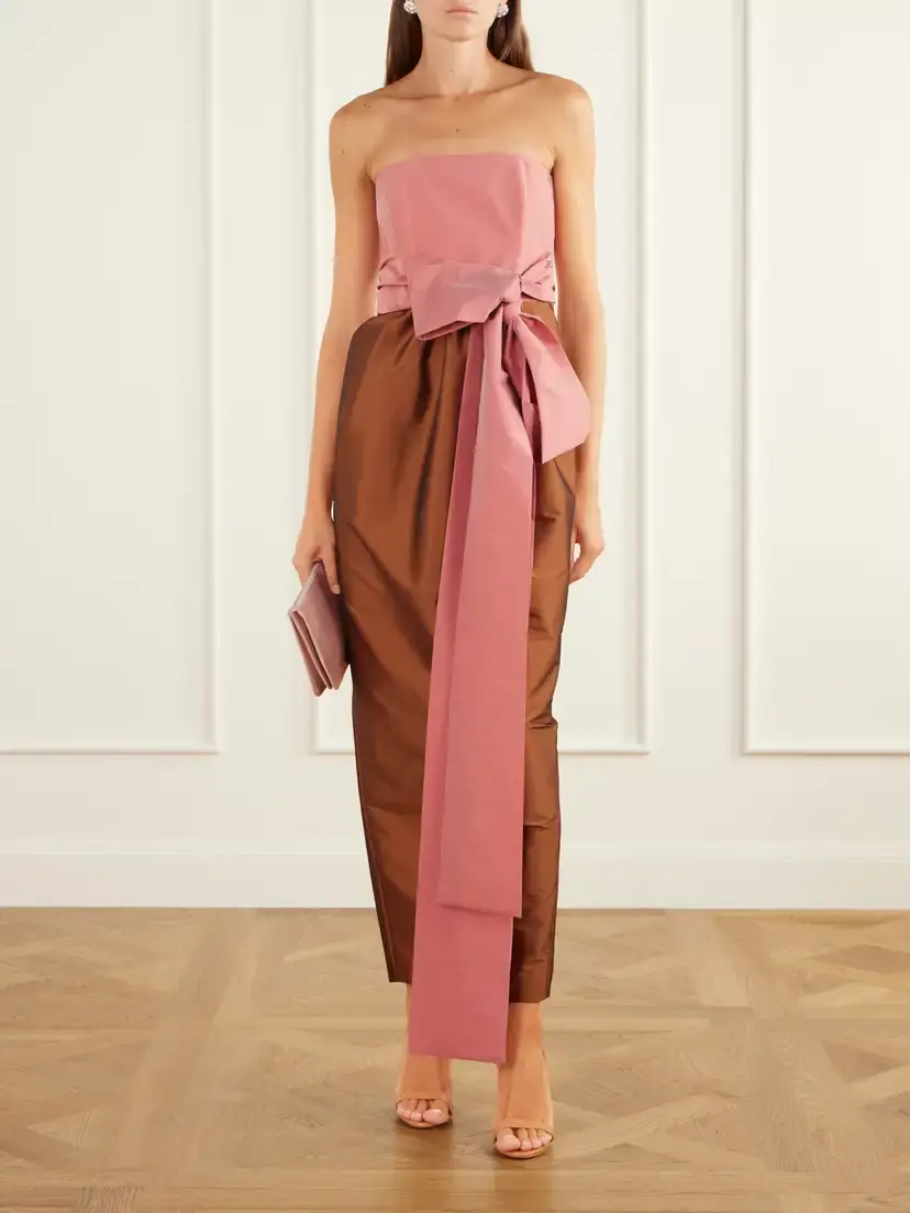 BERNADETTE Lina Strapless Bow-detailed Taffeta Gown | Thumbnail 2 BERNADETTE Lina Strapless Bow-detailed Taffeta Gown | Thumbnail 2