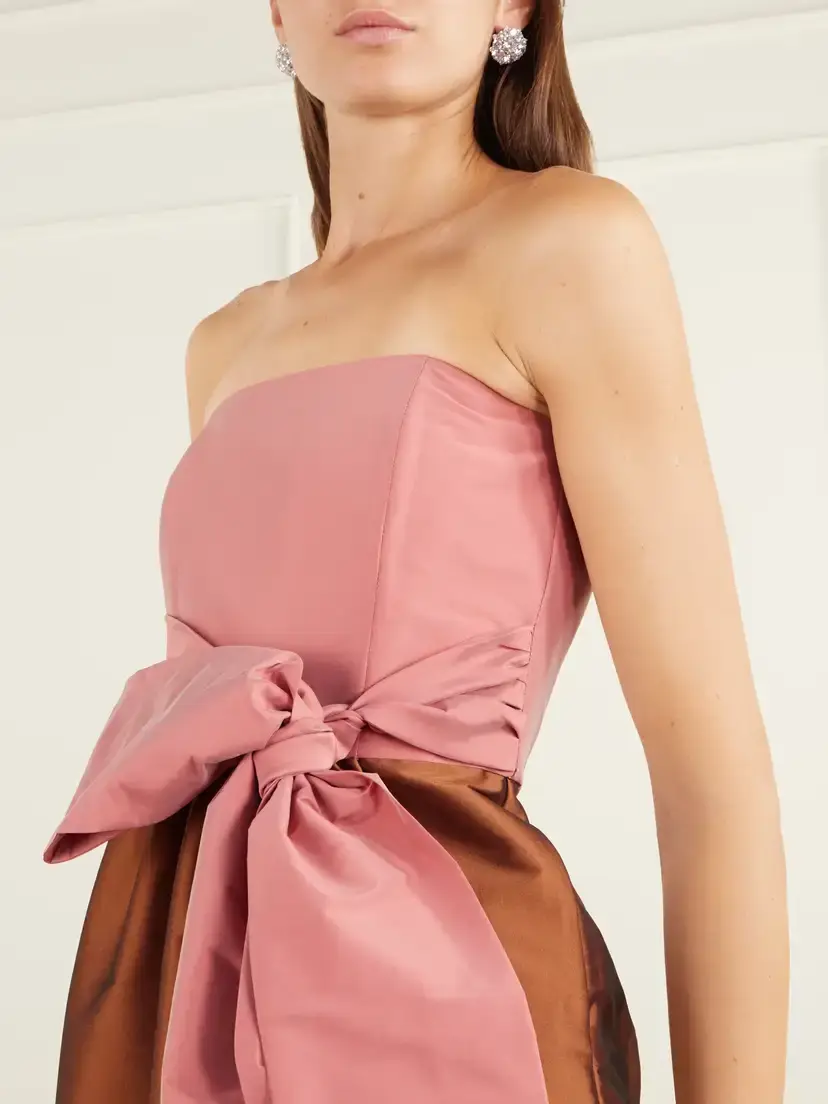 BERNADETTE Lina Strapless Bow-detailed Taffeta Gown | Thumbnail 4 BERNADETTE Lina Strapless Bow-detailed Taffeta Gown | Thumbnail 4