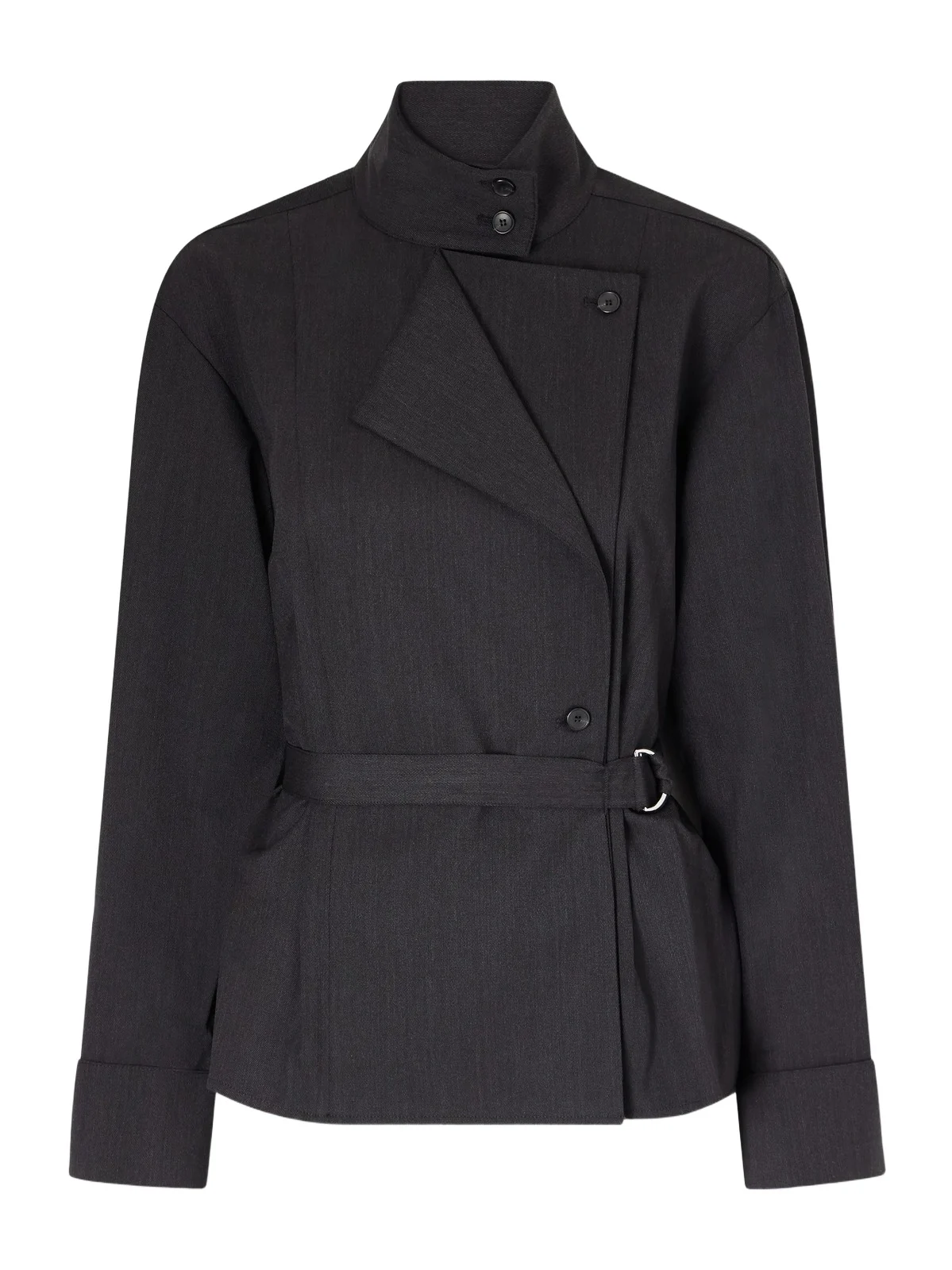The Last Chapter Belted Wool-blend Twill Jacket The Last Chapter Belted Wool-blend Twill Jacket