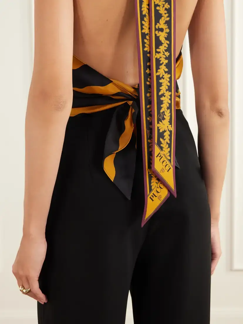 PUCCI Printed Silk-twill Halterneck Top | Thumbnail 4 PUCCI Printed Silk-twill Halterneck Top | Thumbnail 4