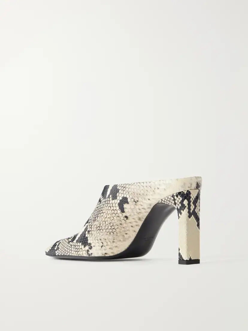 TOTEME Bar 85 Snake-effect Leather Mules | Thumbnail 3 TOTEME Bar 85 Snake-effect Leather Mules | Thumbnail 3