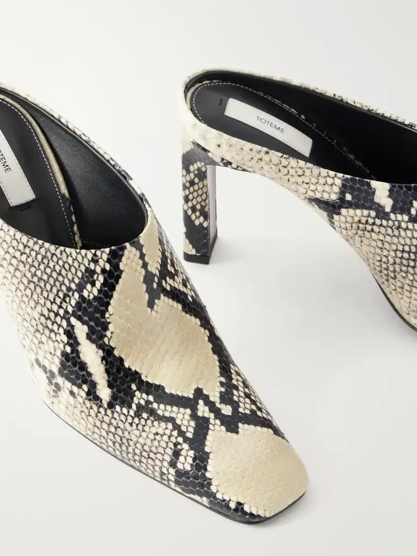 TOTEME Bar 85 Snake-effect Leather Mules | Thumbnail 5 TOTEME Bar 85 Snake-effect Leather Mules | Thumbnail 5