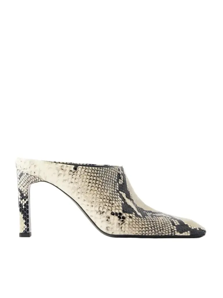 Bar 85 Snake-effect Leather Mules Bar 85 Snake-effect Leather Mules