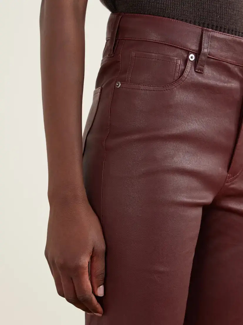 Frame The Leather Reboot Paneled High-rise Flared Pants | Thumbnail 5 Frame The Leather Reboot Paneled High-rise Flared Pants | Thumbnail 5