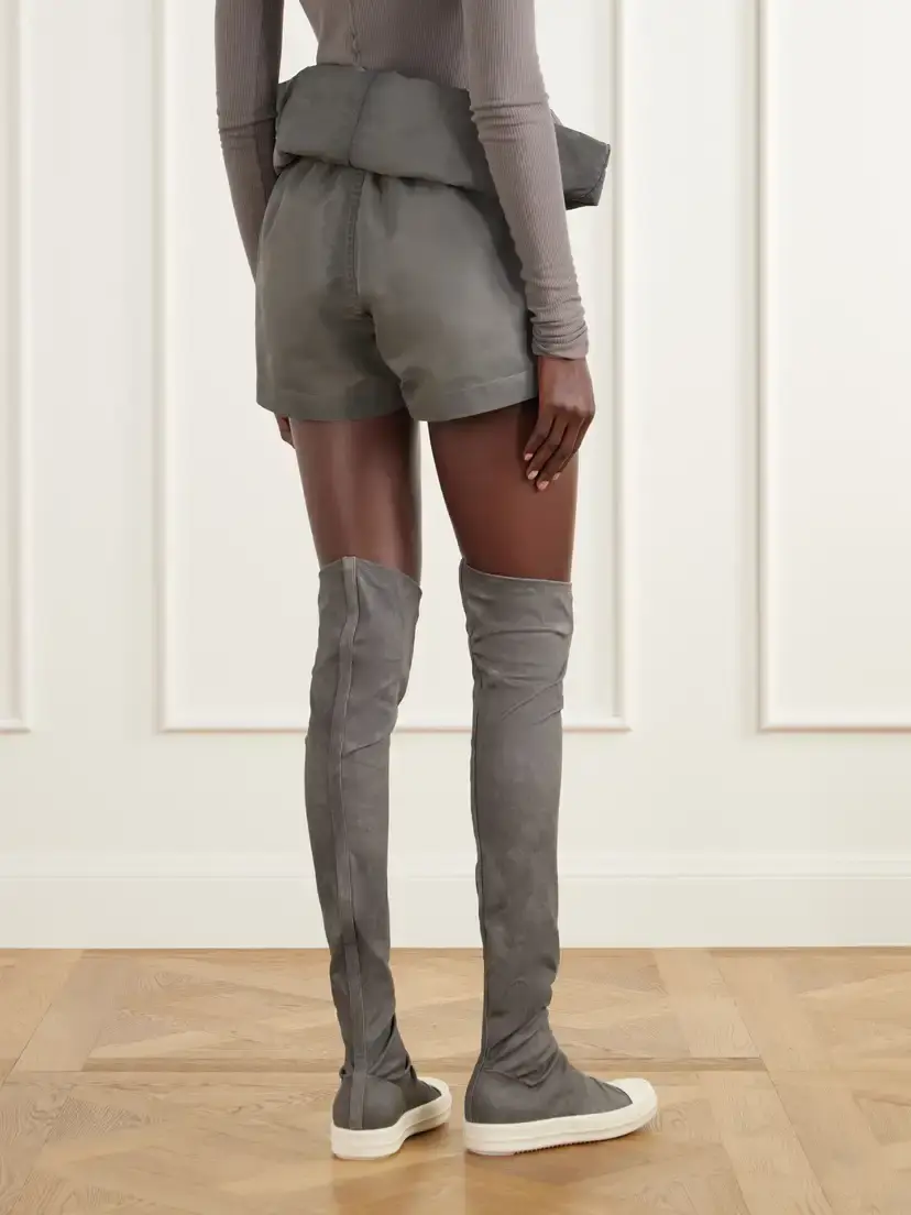 Rick Owens Crater Sculptural Washed Satin Shorts | Thumbnail 3 Rick Owens Crater Sculptural Washed Satin Shorts | Thumbnail 3