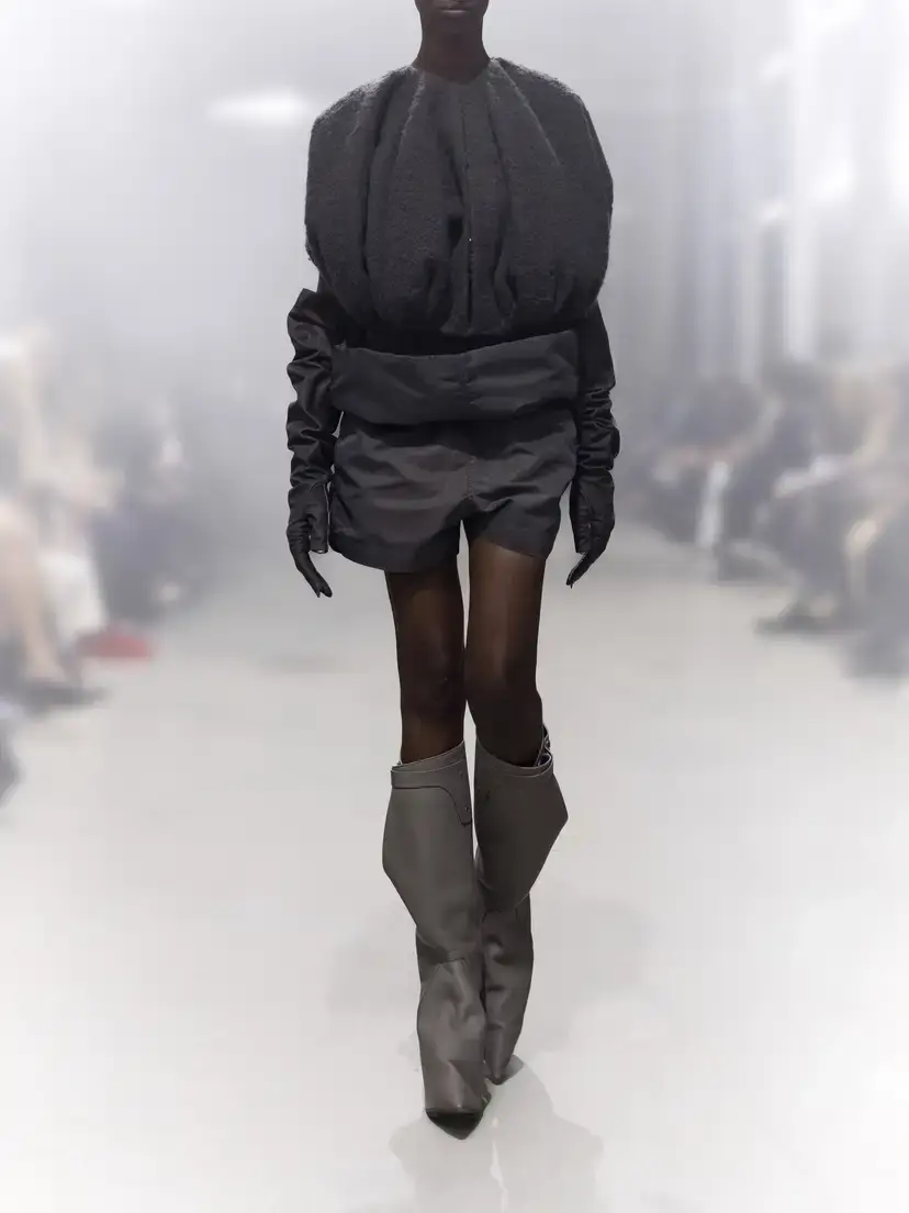 Rick Owens Crater Sculptural Washed Satin Shorts | Thumbnail 5 Rick Owens Crater Sculptural Washed Satin Shorts | Thumbnail 5