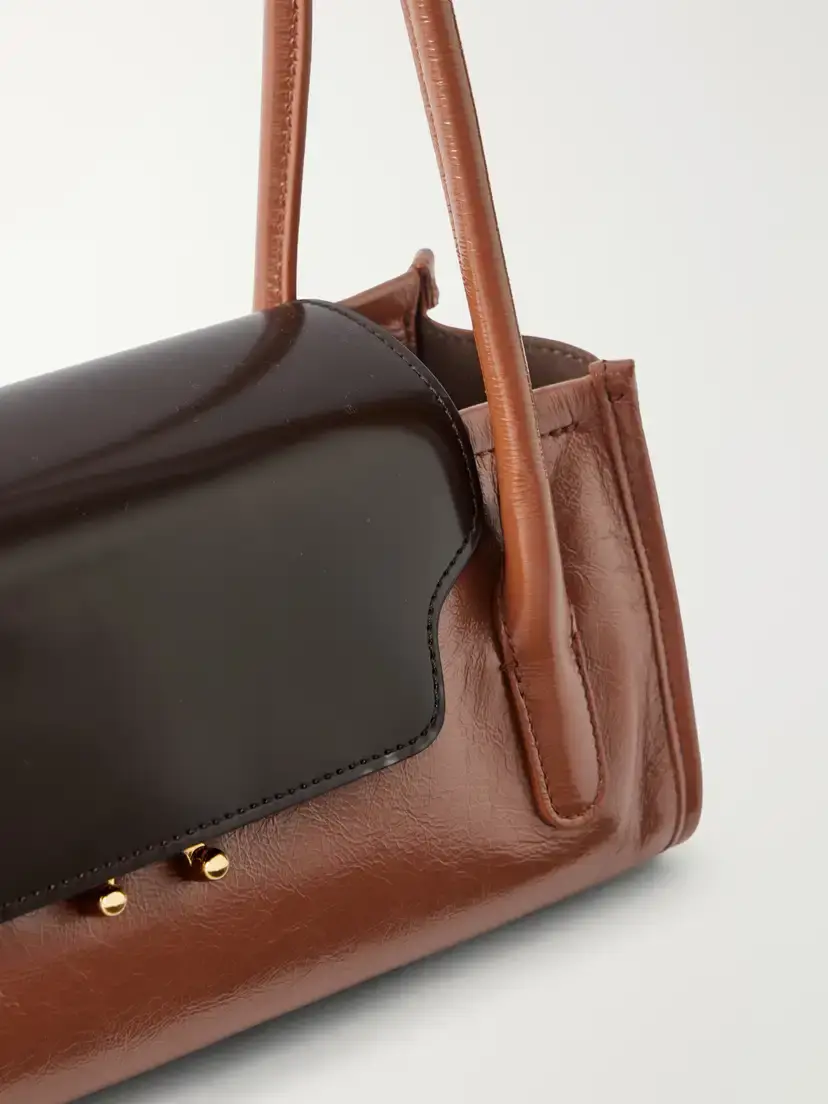 Marni Trunkette Two-tone Crinkled-leather Shoulder Bag | Thumbnail 5 Marni Trunkette Two-tone Crinkled-leather Shoulder Bag | Thumbnail 5