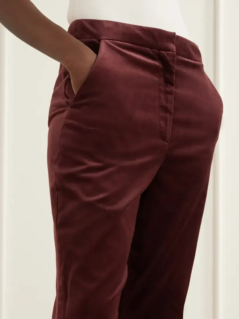 Veronica Beard Gracie Velvet Flared Pants | Thumbnail 5