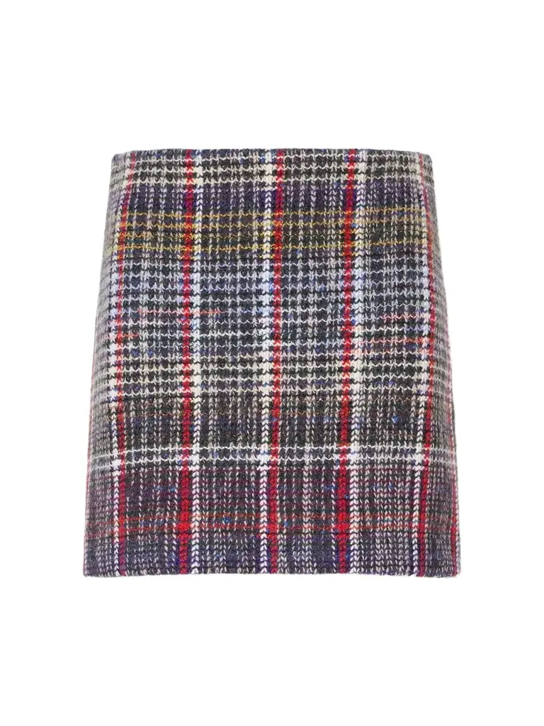 Missoni Checked Metallic Crochet-knit Mini Skirt