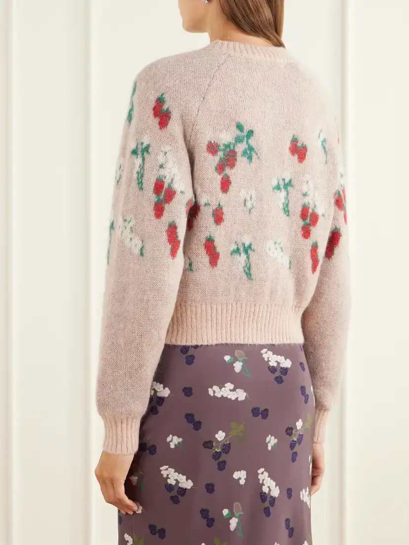 BERNADETTE Amelia Intarsia-knit Mohair-blend Cardigan | Thumbnail 3 BERNADETTE Amelia Intarsia-knit Mohair-blend Cardigan | Thumbnail 3