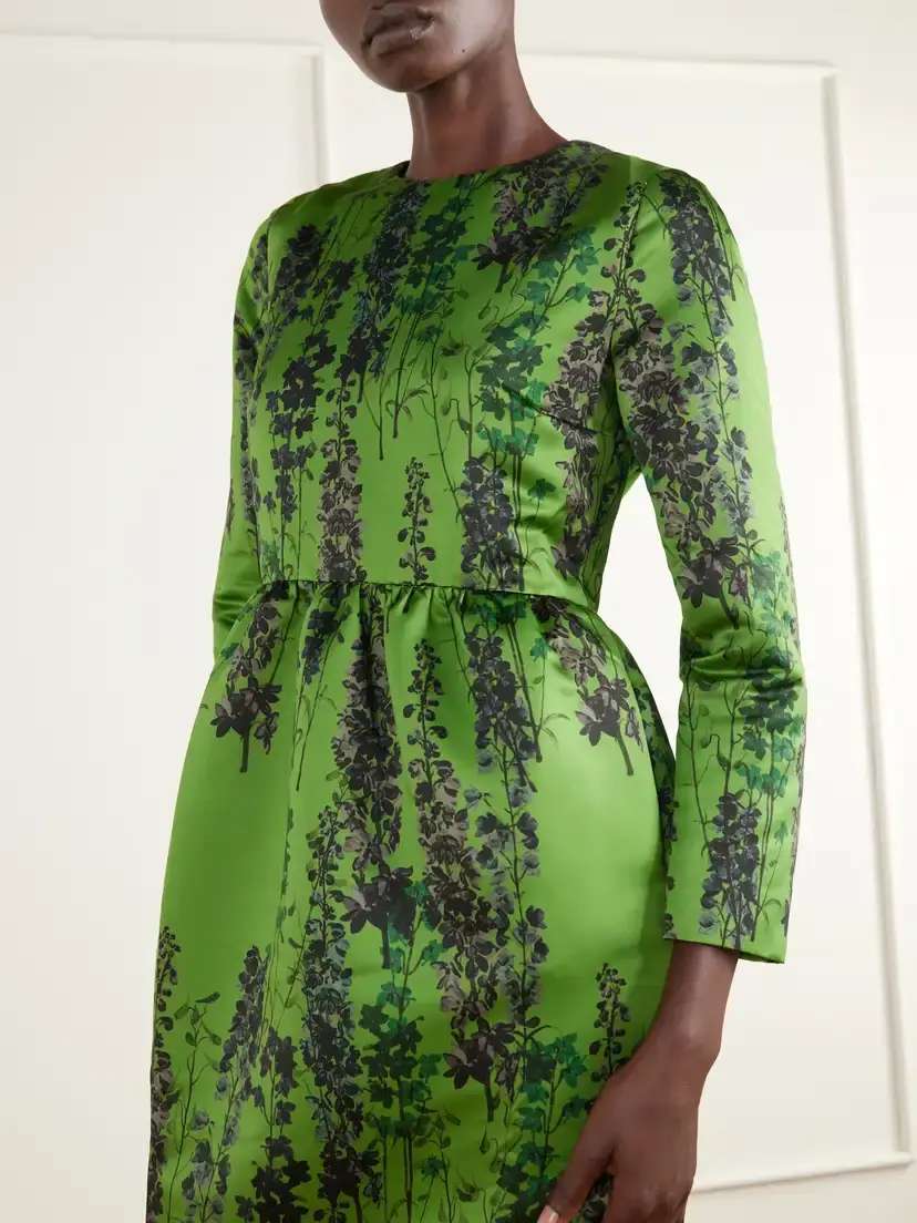 BERNADETTE Lenny Gathered Floral-print Satin Midi Dress | Thumbnail 4 BERNADETTE Lenny Gathered Floral-print Satin Midi Dress | Thumbnail 4