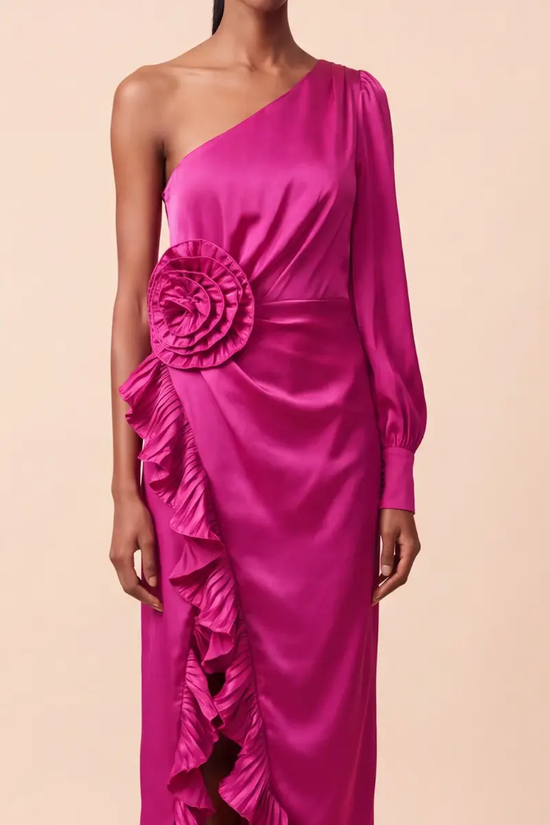 PatBo LIZA SATIN ONE-SHOULDER MAXI DRESS | Thumbnail 2 PatBo LIZA SATIN ONE-SHOULDER MAXI DRESS | Thumbnail 2