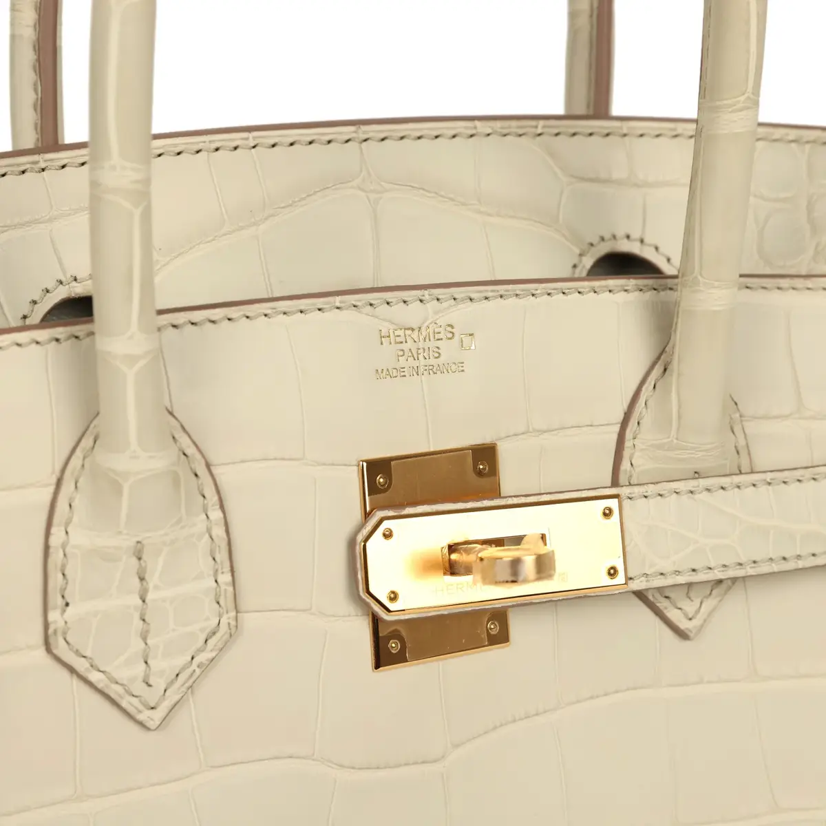 HERMÈS Hermes Birkin 30 Beton Matte Alligator Gold Hardware | Thumbnail 7 HERMÈS Hermes Birkin 30 Beton Matte Alligator Gold Hardware | Thumbnail 7