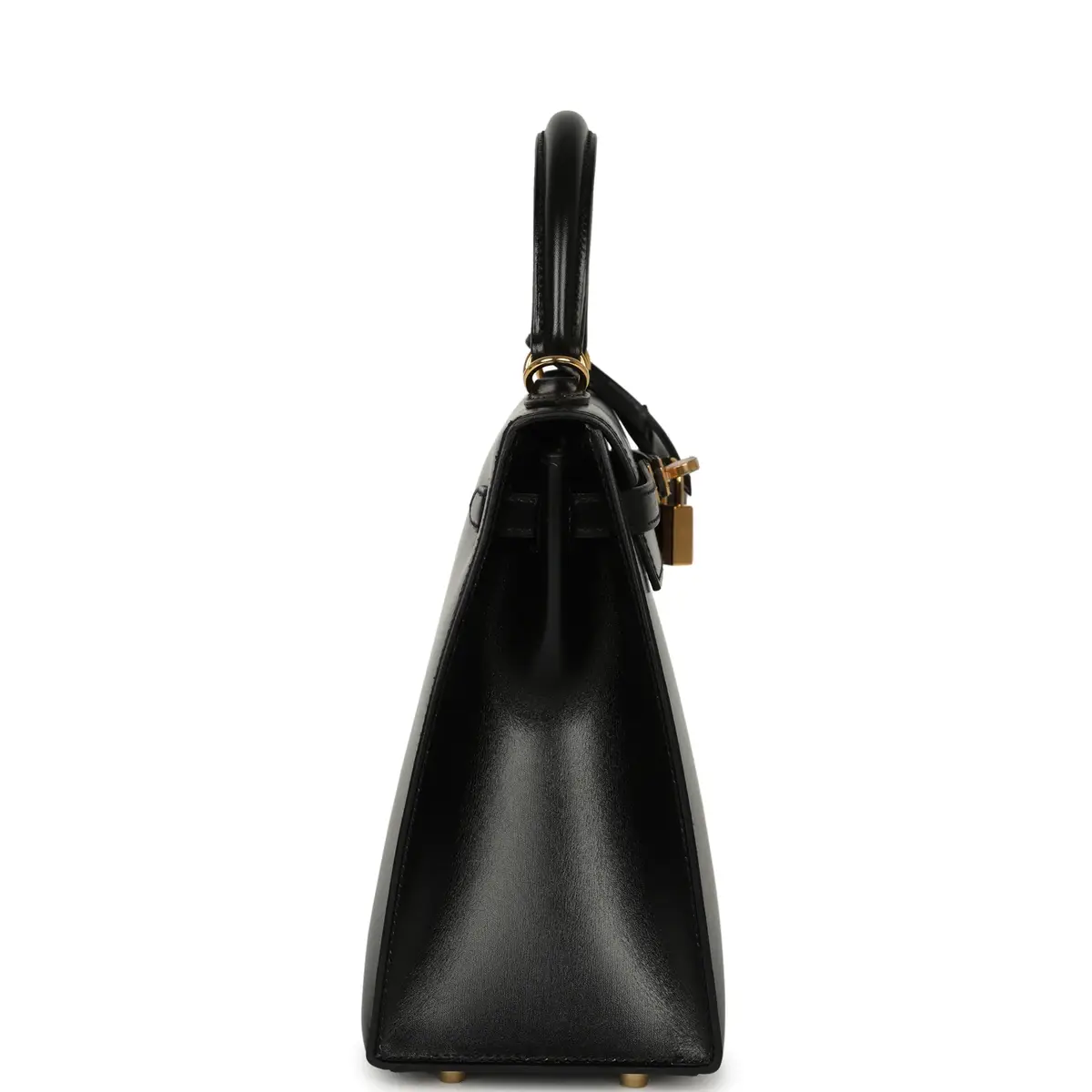 HERMÈS Hermes Kelly Sellier 25 Black Box Gold Hardware | Thumbnail 3