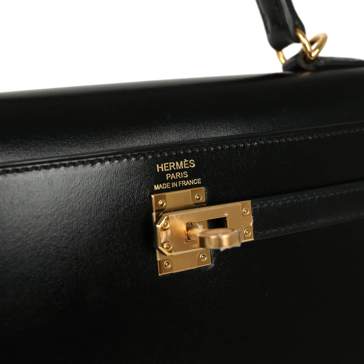 HERMÈS Hermes Kelly Sellier 25 Black Box Gold Hardware | Thumbnail 7