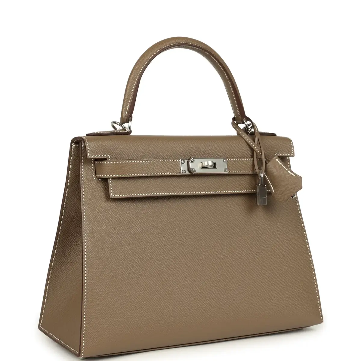 HERMÈS Hermes Kelly Sellier 28 Etoupe Epsom Palladium Hardware | Thumbnail 2
