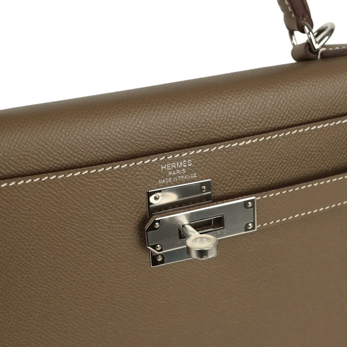 HERMÈS Hermes Kelly Sellier 28 Etoupe Epsom Palladium Hardware | Thumbnail 7