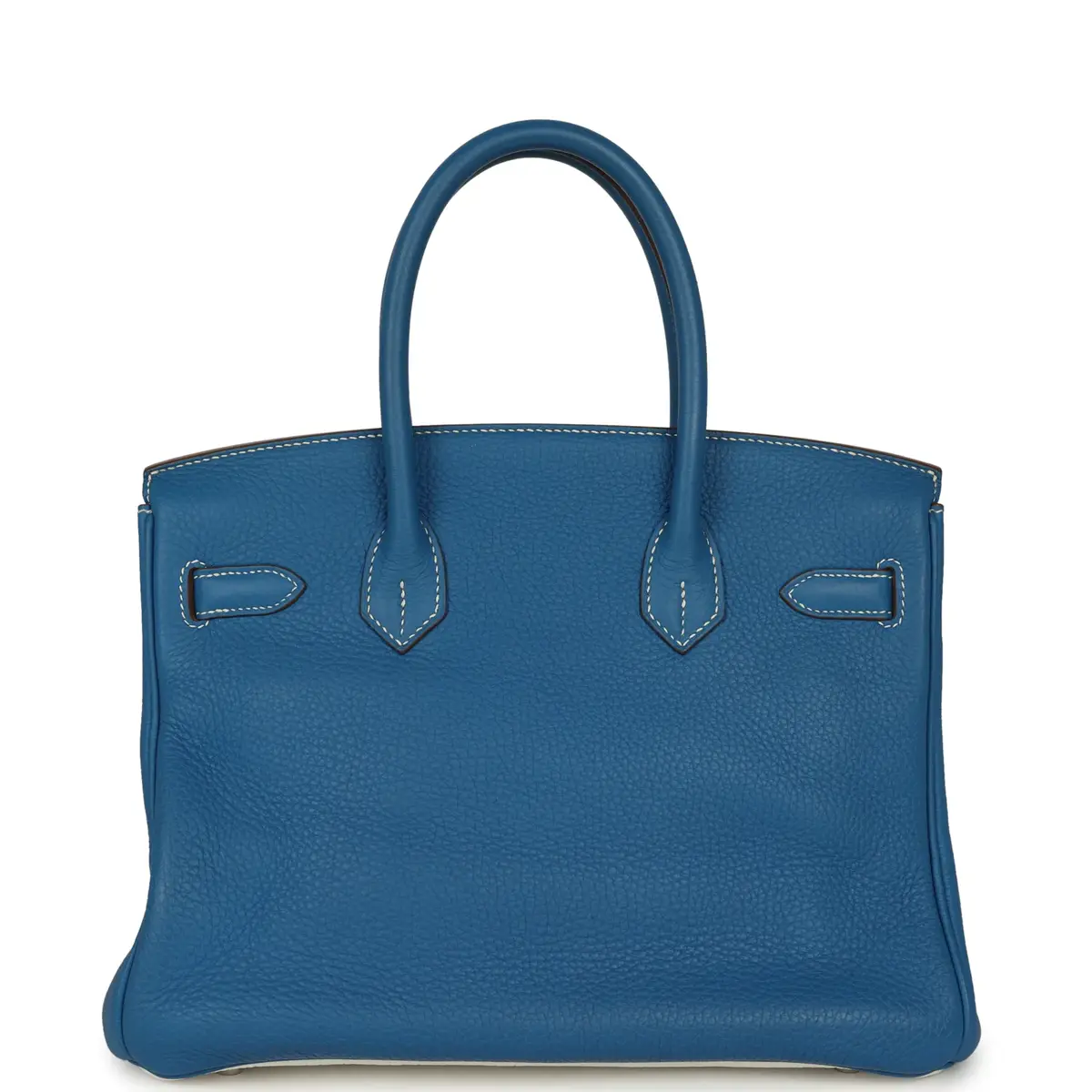 HERMÈS Pre-owned Hermes Eclat Birkin 30 Mykonos, White Clemence Palladium Hardware | Thumbnail 4 HERMÈS Pre-owned Hermes Eclat Birkin 30 Mykonos, White Clemence Palladium Hardware | Thumbnail 4