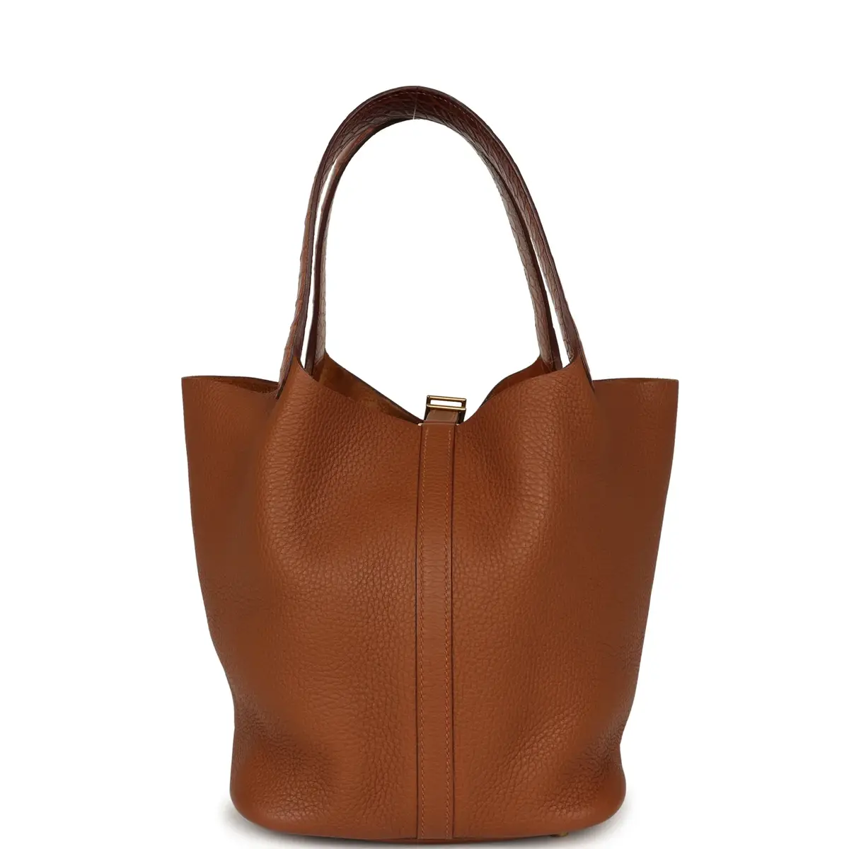 HERMÈS Pre-owned Hermes Picotin 22 Gold Clemence, Matte Alligator Touch Gold Hardware | Thumbnail 4 HERMÈS Pre-owned Hermes Picotin 22 Gold Clemence, Matte Alligator Touch Gold Hardware | Thumbnail 4