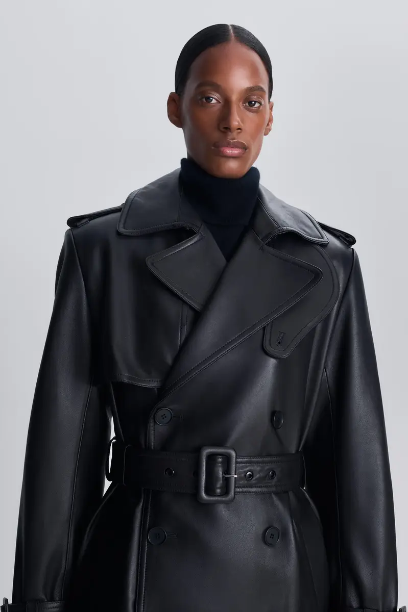 Simkhai Oteria Belted Leather Coat | Thumbnail 2 Simkhai Oteria Belted Leather Coat | Thumbnail 2