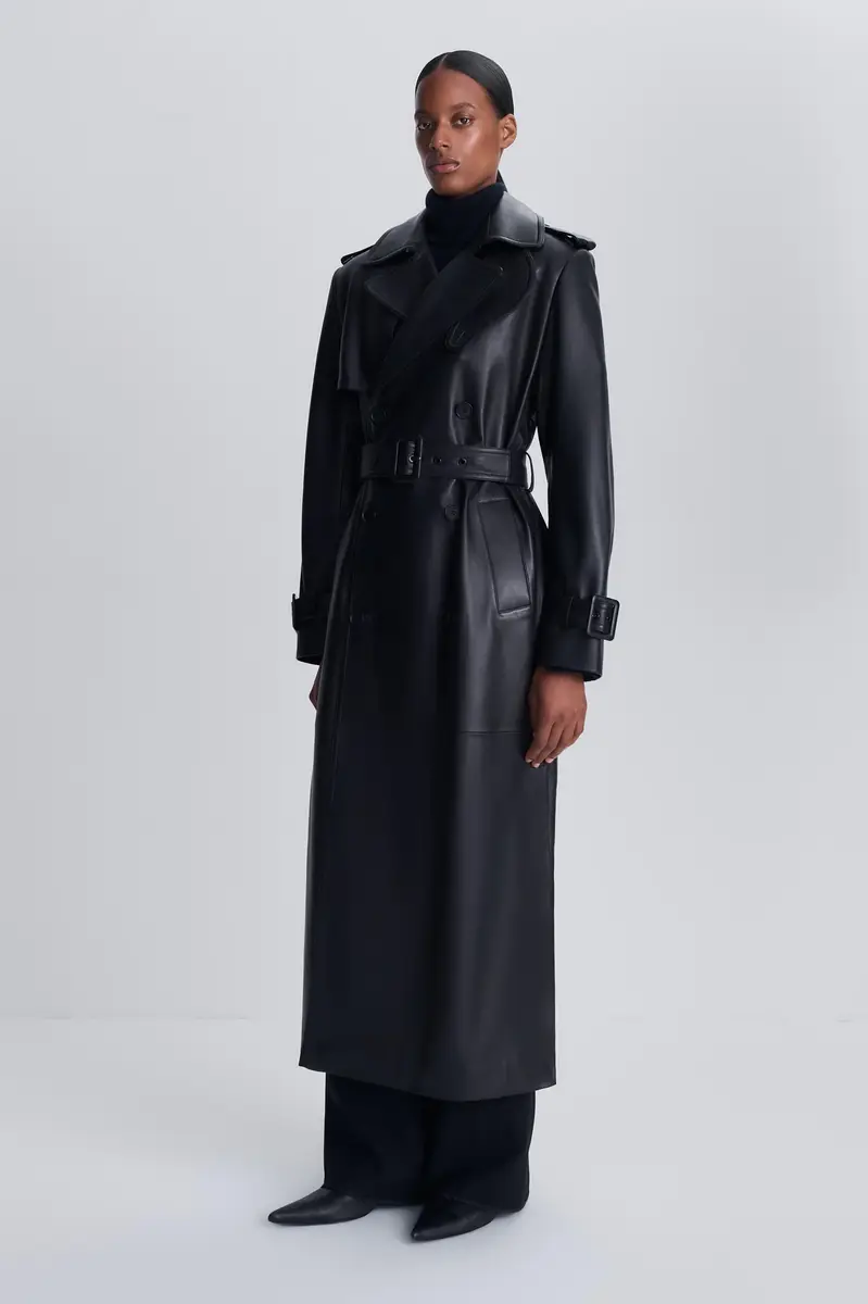 Simkhai Oteria Belted Leather Coat | Thumbnail 3 Simkhai Oteria Belted Leather Coat | Thumbnail 3