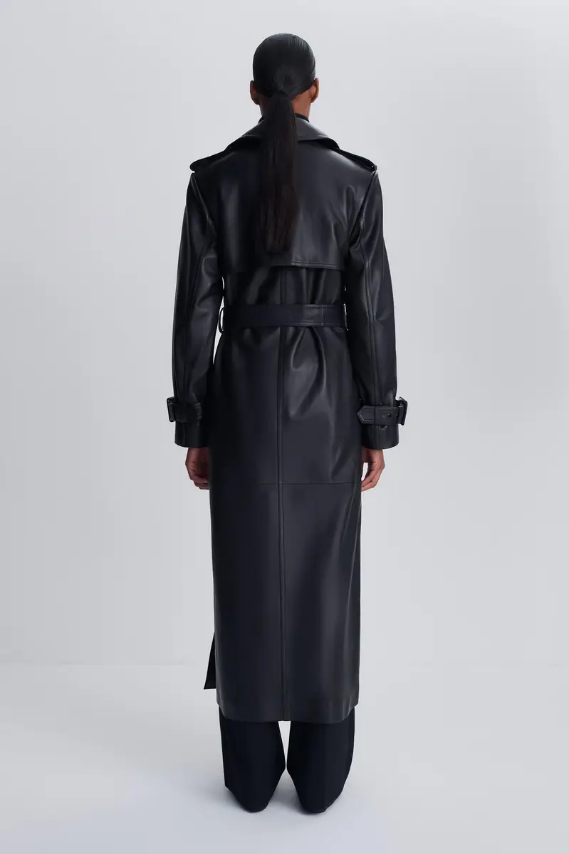 Simkhai Oteria Belted Leather Coat | Thumbnail 4 Simkhai Oteria Belted Leather Coat | Thumbnail 4