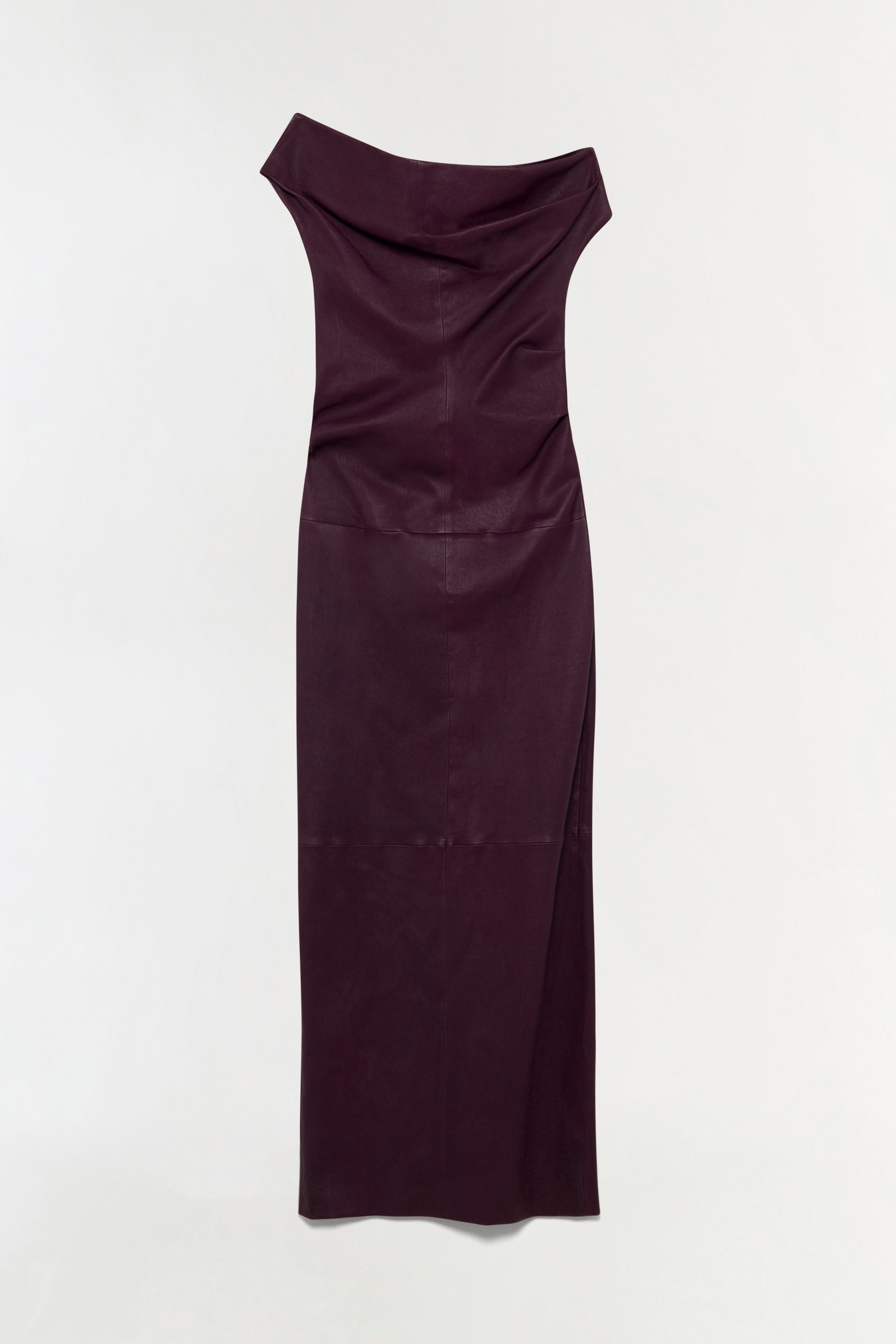 Vessia Leather Midi Dress