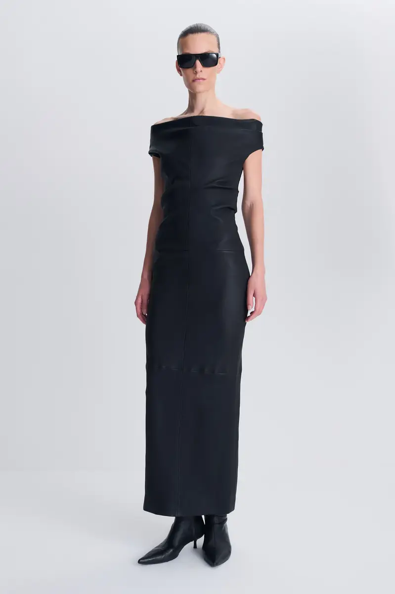 Simkhai Vessia Leather Midi Dress | Thumbnail 4 Simkhai Vessia Leather Midi Dress | Thumbnail 4