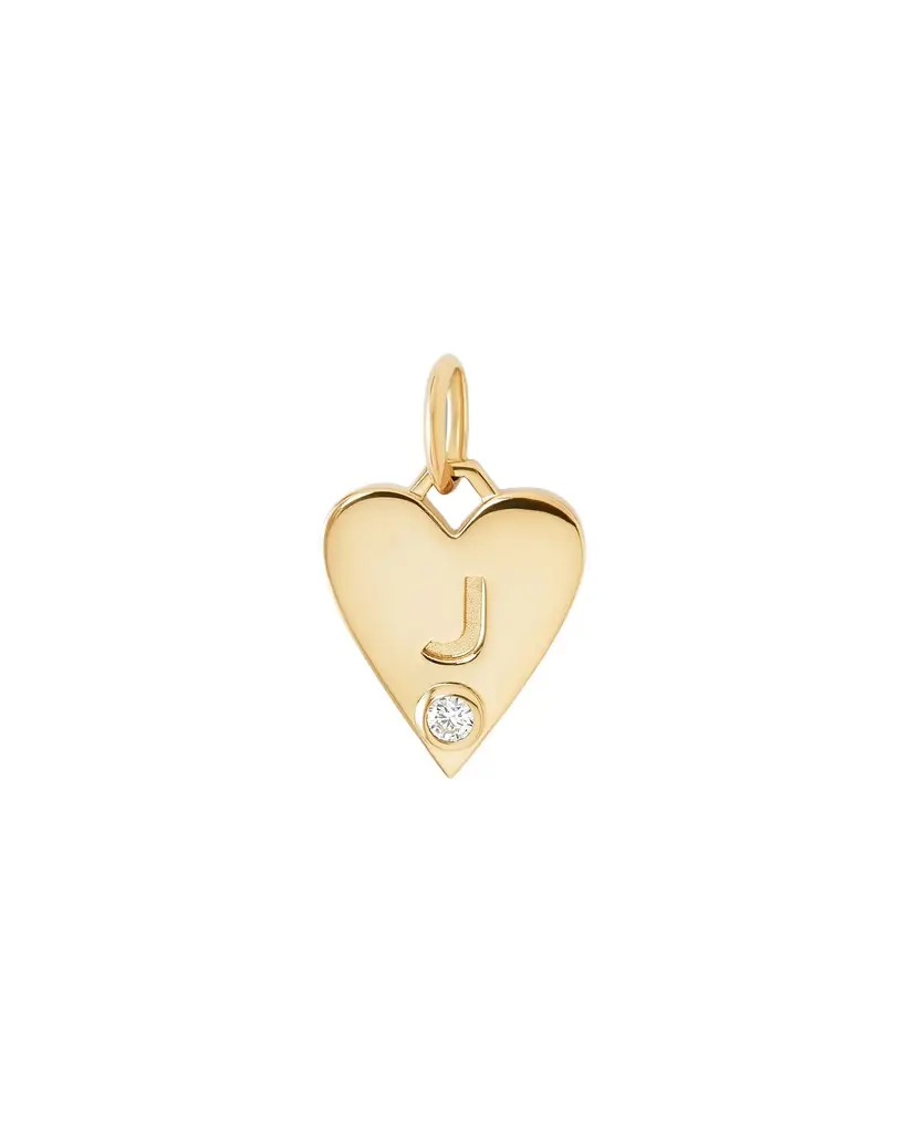Jennifer Fisher Jennifer Fisher Personalized Medium Heart 1 Letter and Diamond in