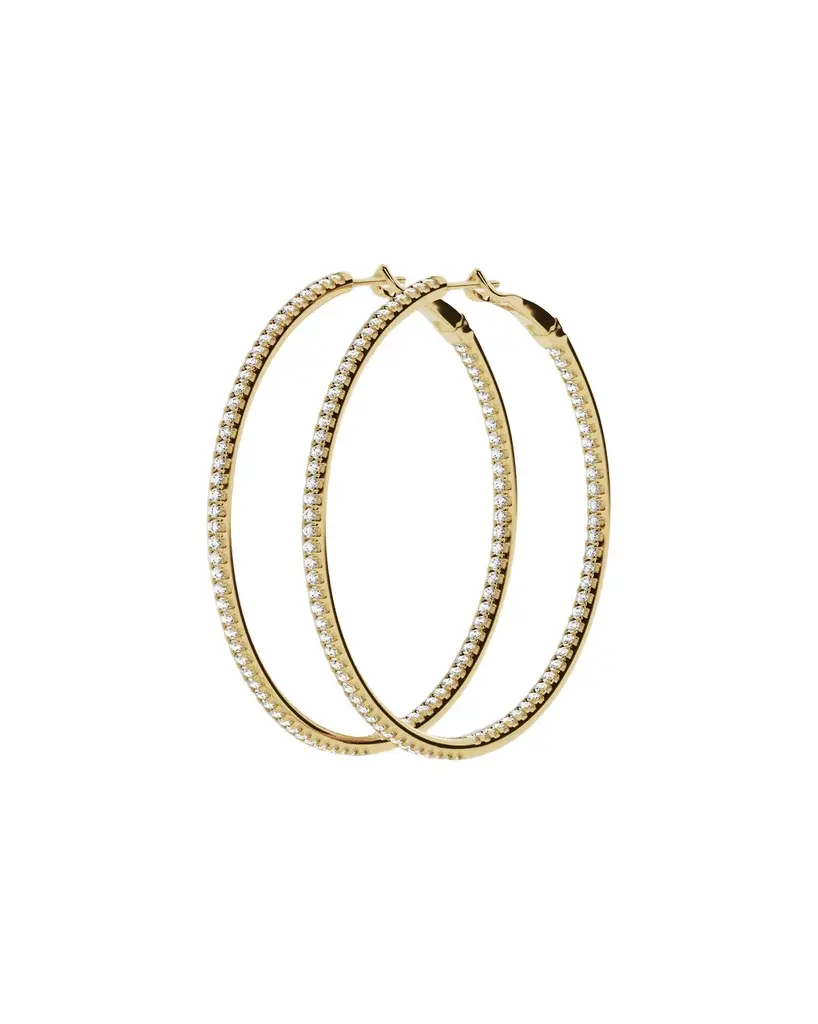 Jennifer Fisher Jennifer Fisher Lab Diamond 2 Thread Hoops 18K Yellow Gold / 2