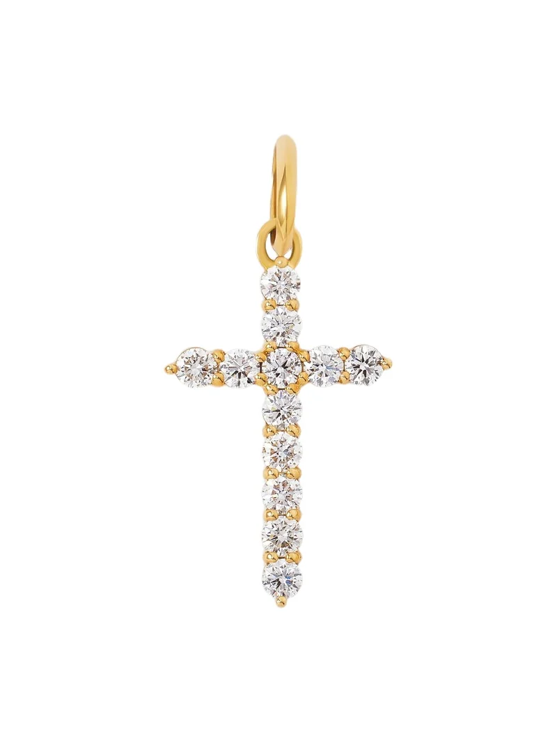 Jennifer Fisher Medium Floating Diamond Cross 18K White Gold