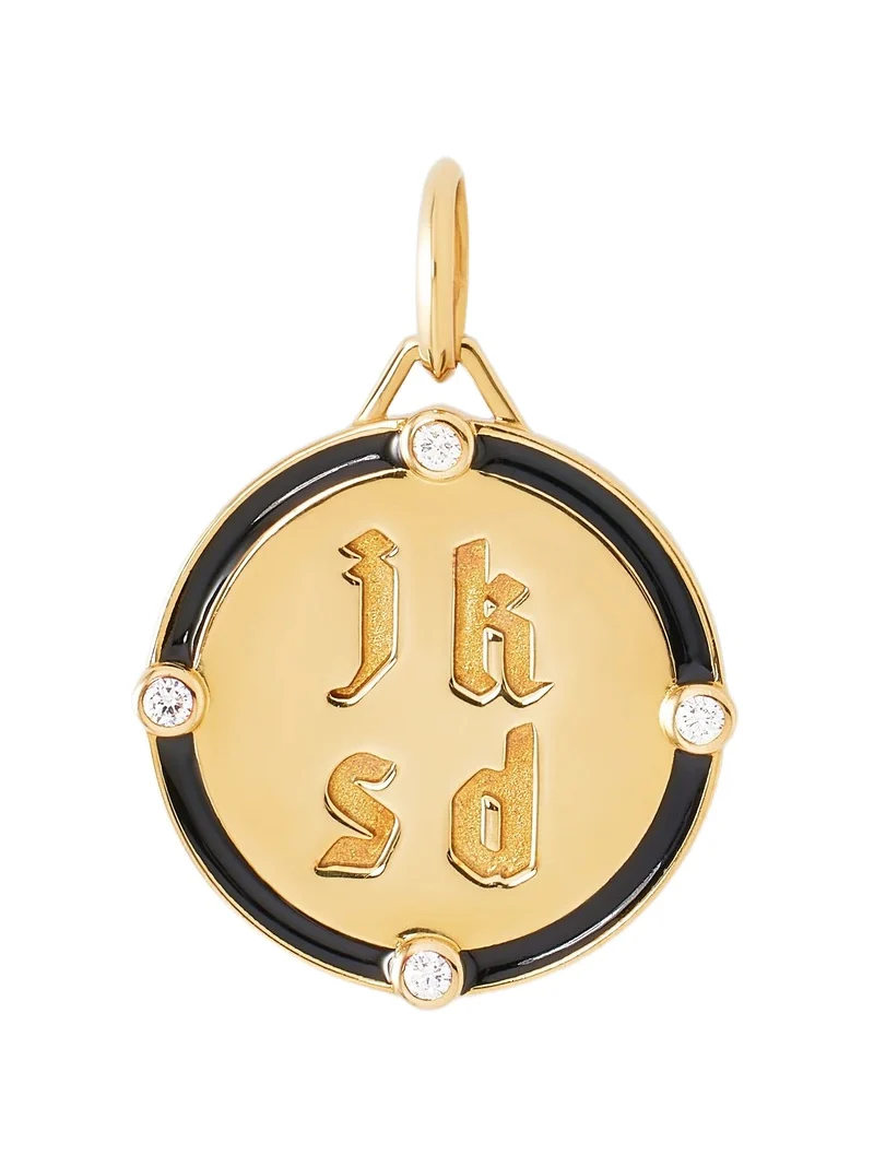 Jennifer Fisher Personalized Circle Charm Homecoming Edition in 18K Yellow Gold Jennifer Fisher Personalized Circle Charm Homecoming Edition in 18K Yellow Gold