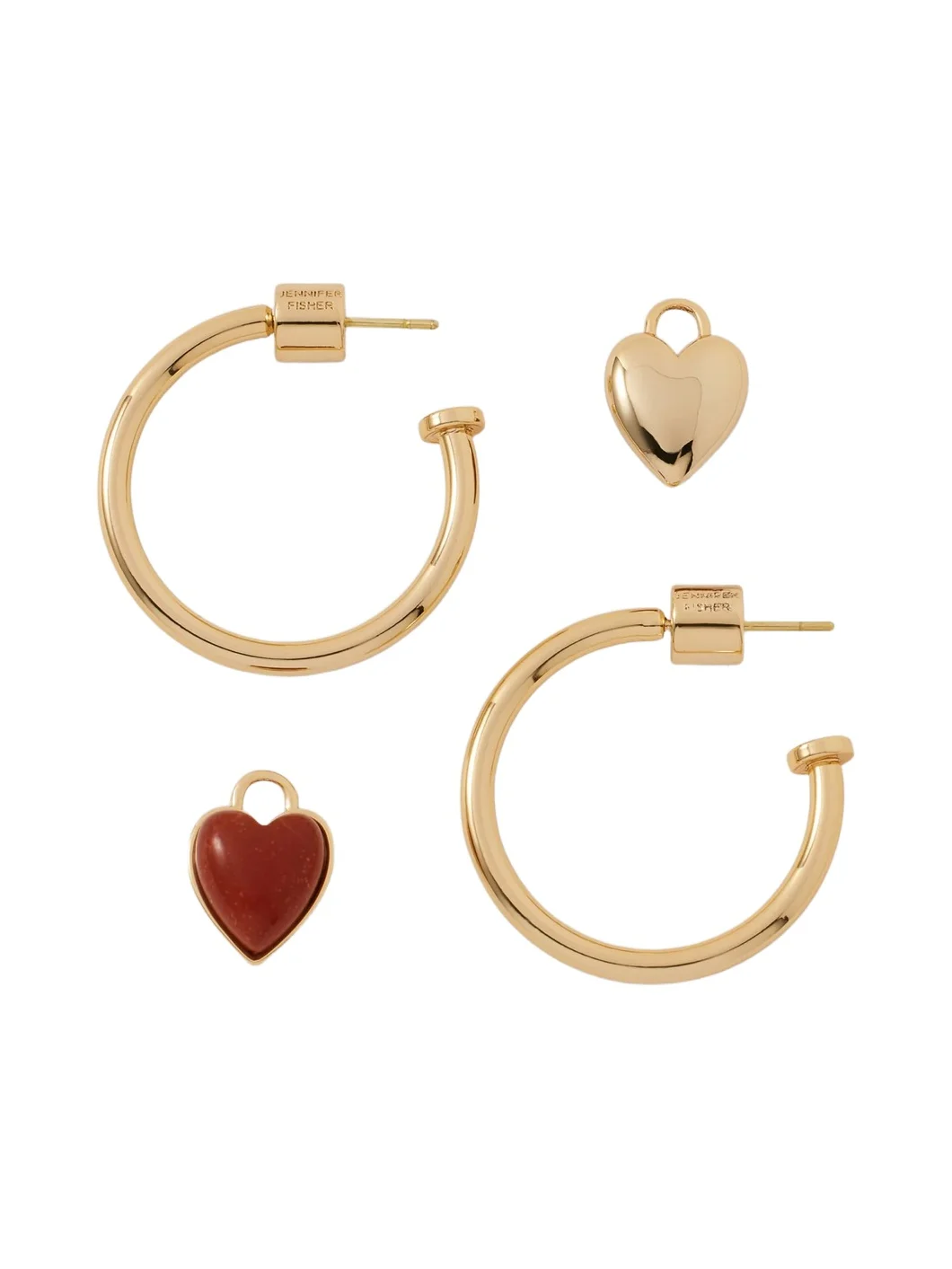 Jennifer Fisher Jennifer Fisher Semi-Precious Convertible Heart Huggies